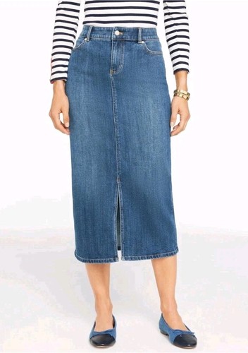 Talbots womens denim skirt - denim,